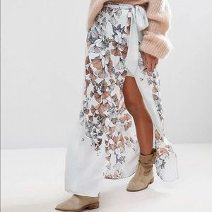 Free People Bri Bri Butterfly Maxi Skirt
